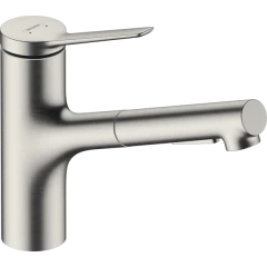 Смеситель для кухни, с вытяжным душем, Zesis M33 Hansgrohe, 74800800 цвет: нержавеющая сталь