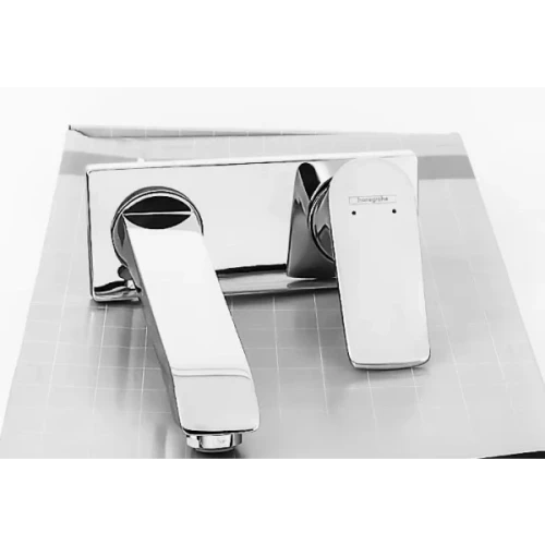 Купить купить смеситель для раковины скрытого монтажа, настенный, metris hansgrohe, 31085000 цвет: хром