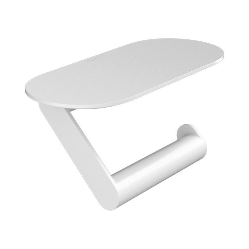 Купить купить держатель для туалетной бумаги, с полкой, wallstoris hansgrohe, 27928700 цвет: белый
