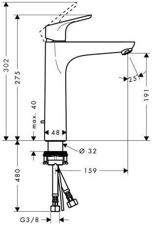 Купить купить смеситель для раковины, focus hansgrohe, 31608000 цвет: хром