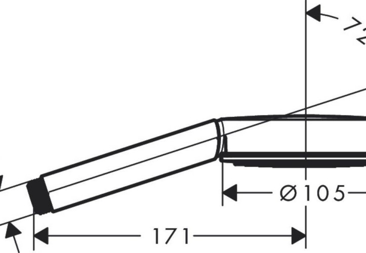 Купить купить ручной душ 105 cosmart+, pulsify s hansgrohe, 24121670 цвет: черный