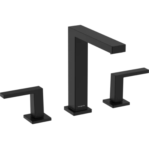 Купить купить смеситель для раковины ecosmart+, с донным клапаном push-open, tecturis e hansgrohe, 73030670 цвет: черный