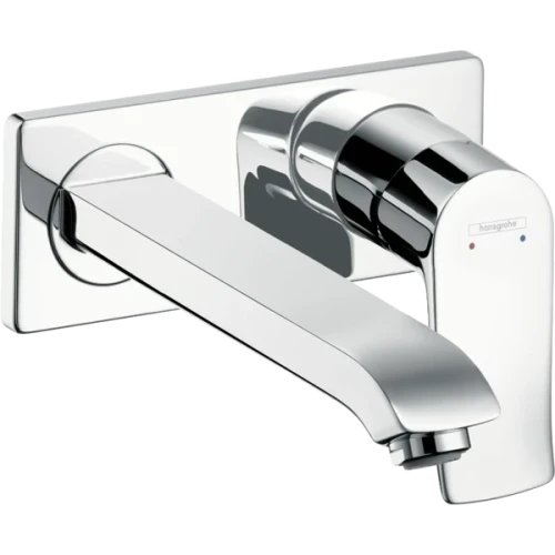 Купить купить смеситель для раковины скрытого монтажа, настенный, metris hansgrohe, 31086000 цвет: хром