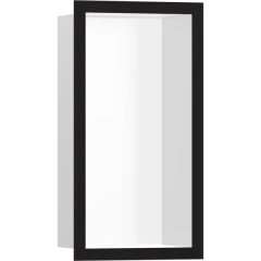 Настенный короб с цветом корпуса и дизайнерской рамой, 30х15х10 см, XtraStoris Individual Hansgrohe, 56096670 цвет: черный