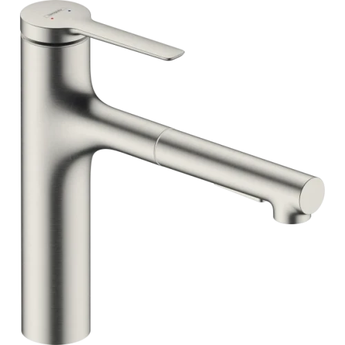Купить купить смеситель для кухни, с вытяжным душем, zesis m33 hansgrohe, 74804800 цвет: нержавеющая сталь