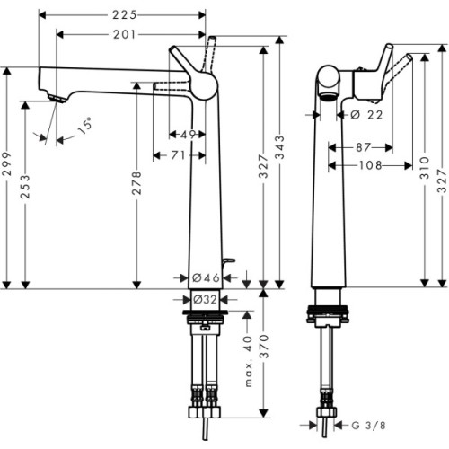 Купить купить смеситель для раковины, talis s hansgrohe, 72115000 цвет: хром