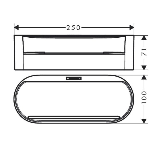 Купить купить корзинка для душа, wallstoris hansgrohe, 27912670 цвет: черный