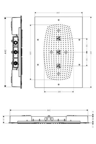Купить купить верхний душ с потолочным креплением скрытого монтажа, без подсветки, raindance rainmaker hansgrohe, 28417000 цвет: хром