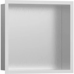 Настенный короб с цветом корпуса и дизайнерской рамой, 30х30х10 см, XtraStoris Individual Hansgrohe, 56097700 цвет: белый