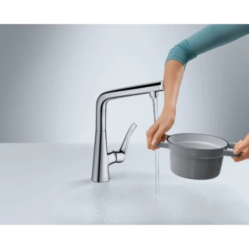 Купить купить смеситель для кухни, metris select m71 hansgrohe, 14883000 цвет: хром