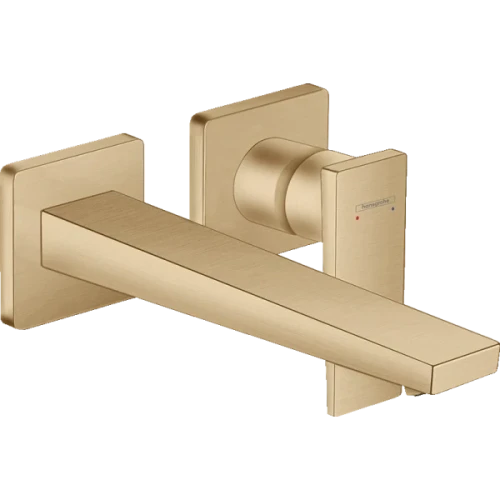 Купить купить смеситель для раковины скрытого монтажа, настенный, metropol hansgrohe, 32526140 цвет: бронза