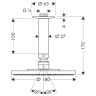 Купить купить верхний душ с потолочным кронштейном, ecosmart hansgrohe, 27464000 цвет: хром