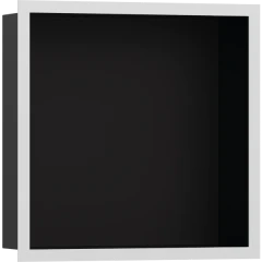 Настенный короб с цветом корпуса и дизайнерской рамой, 30х30х10 см, XtraStoris Individual Hansgrohe, 56098700 цвет: белый