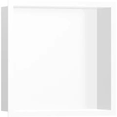 Настенный короб с цветом корпуса и дизайнерской рамой, 30х30х10 см, XtraStoris Individual Hansgrohe, 56099700 цвет: белый