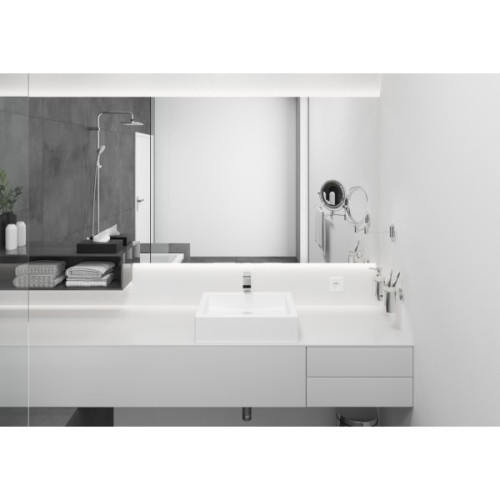 Купить купить смеситель для раковины со сливным гарнитуром, vernis shape hansgrohe, 71590000 цвет: хром