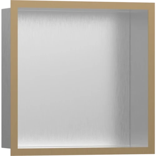 Купить купить настенный короб с цветом корпуса и дизайнерской рамой, 30х30х10 см, xtrastoris individual hansgrohe, 56097140 цвет: бронза