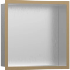 Настенный короб с цветом корпуса и дизайнерской рамой, 30х30х10 см, XtraStoris Individual Hansgrohe, 56097140 цвет: бронза