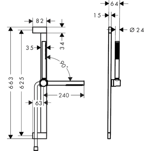 Купить купить душевой гарнитур ecosmart+ со штангой 65см, pulsify s hansgrohe, 24373700 цвет: белый