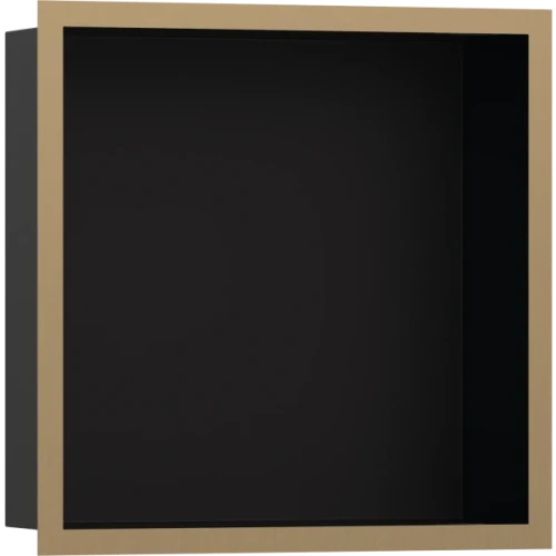 Купить купить настенный короб с цветом корпуса и дизайнерской рамой, 30х30х10 см, xtrastoris individual hansgrohe, 56098140 цвет: бронза