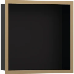 Настенный короб с цветом корпуса и дизайнерской рамой, 30х30х10 см, XtraStoris Individual Hansgrohe, 56098140 цвет: бронза