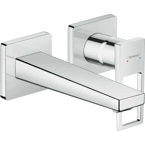 Купить купить смеситель для раковины скрытого монтажа, настенный, metropol hansgrohe, 74525000 цвет: хром