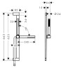 Купить купить душевой гарнитур ecosmart+ со штангой 65см, pulsify s hansgrohe, 24373670 цвет: черный