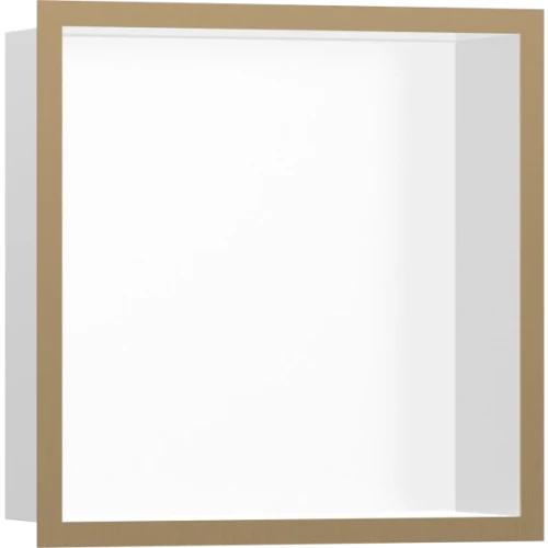 Купить купить настенный короб с цветом корпуса и дизайнерской рамой, 30х30х10 см, xtrastoris individual hansgrohe, 56099140 цвет: бронза