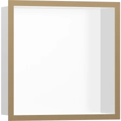 Настенный короб с цветом корпуса и дизайнерской рамой, 30х30х10 см, XtraStoris Individual Hansgrohe, 56099140 цвет: бронза