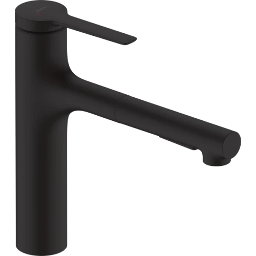 Купить купить смеситель для кухни, с вытяжным душем, zesis m33 hansgrohe, 74801670 цвет: черный