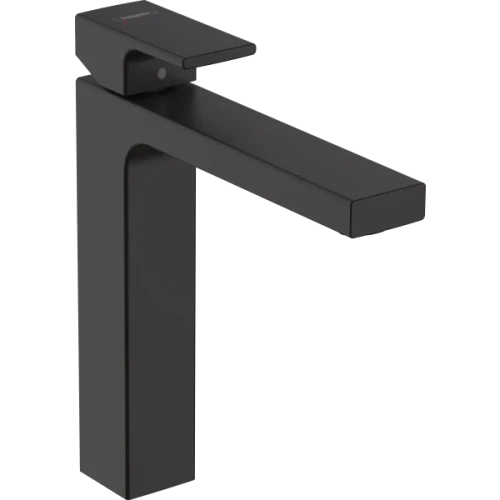 Купить купить смеситель для раковины со сливным гарнитуром, vernis shape hansgrohe, 71562670 цвет: черный