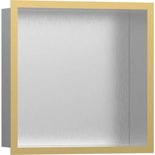 Купить купить настенный короб с цветом корпуса и дизайнерской рамой, 30х30х10 см, xtrastoris individual hansgrohe, 56097990 цвет: золото