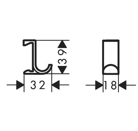 Купить купить крючки для халата, полотенца - 2 шт., wallstoris hansgrohe, 27914700 цвет: белый