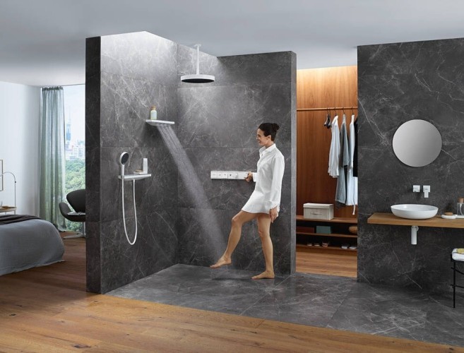 Купить купить верхний душ, rainfinity hansgrohe, 26231700 цвет: белый