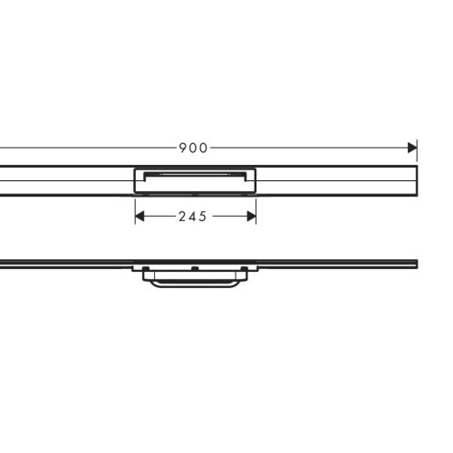 Купить купить внешняя часть трапа для душа 90см, укорачиваемая, raindrain flex hansgrohe, 56045670 цвет: черный