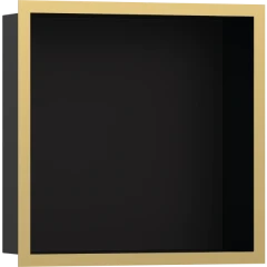 Настенный короб с цветом корпуса и дизайнерской рамой, 30х30х10 см, XtraStoris Individual Hansgrohe, 56098990 цвет: золото