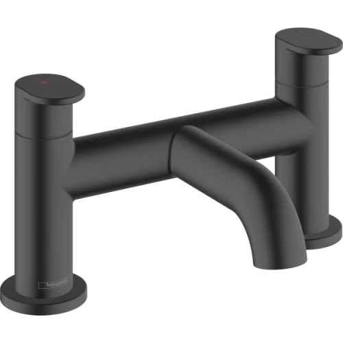 Купить купить смеситель для ванны на 2 отверстия, vernis blend hansgrohe, 71442670 цвет: черный