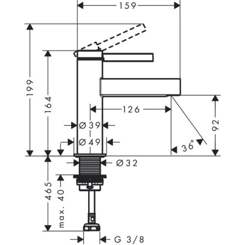 Купить купить кран для холодной воды без сливного гарнитура, finoris hansgrohe, 76013000 цвет: хром
