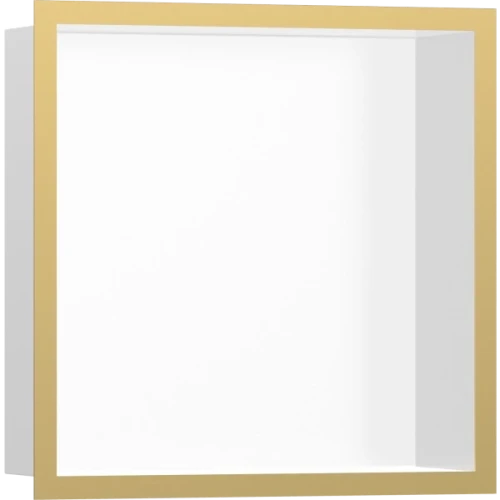 Купить купить настенный короб с цветом корпуса и дизайнерской рамой, 30х30х10 см, xtrastoris individual hansgrohe, 56099990 цвет: золото