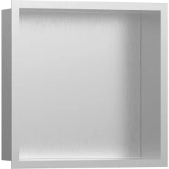Настенный короб с цветом корпуса и дизайнерской рамой, 30х30х10 см, XtraStoris Individual Hansgrohe, 56097800 цвет: нержавеющая сталь