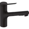 Купить купить смеситель для кухни, с вытяжным душем, lite, zesis m33 hansgrohe, 74803670 цвет: черный