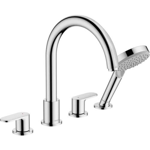 Купить купить смеситель на край ванны на 4 отверстия, vernis blend hansgrohe, 71456000 цвет: хром