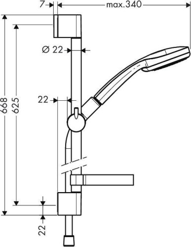 Купить купить душевой гарнитур, croma hansgrohe, 27772000 цвет: хром