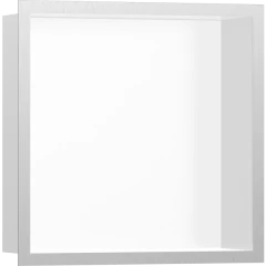 Настенный короб с цветом корпуса и дизайнерской рамой, 30х30х10 см, XtraStoris Individual Hansgrohe, 56099800 цвет: нержавеющая сталь