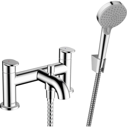 Купить купить смеситель для ванны на 2 отверстия, и ручной душ veris blend vario, vernis blend hansgrohe, 71461000 цвет: хром