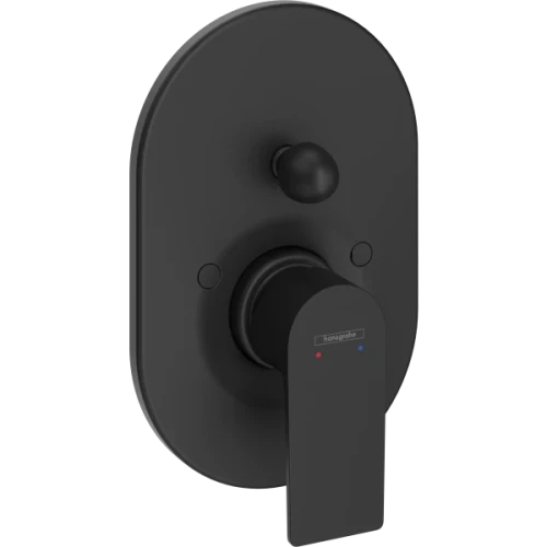 Купить купить смеситель для ванны скрытого монтажа, rebris e hansgrohe, 72459670 цвет: черный