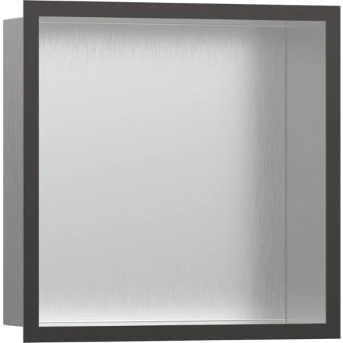 Купить купить настенный короб с цветом корпуса и дизайнерской рамой, 30х30х10 см, xtrastoris individual hansgrohe, 56097340 цвет: черный