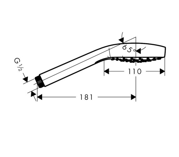 Купить купить ручной душ, croma e hansgrohe, 26814140 цвет: бронза