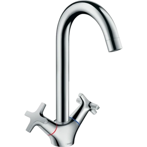 Купить купить смеситель для кухни, двухвентильный, eco, logis m32 hansgrohe, 71283000 цвет: хром