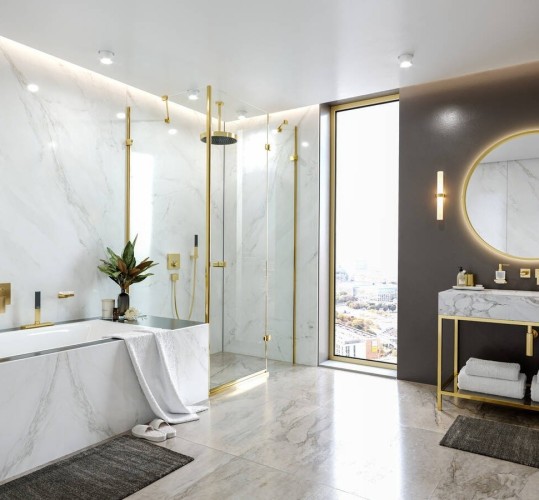 Купить купить верхний душ, rainfinity hansgrohe, 26231990 цвет: золото