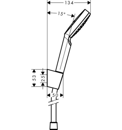 Купить купить душевой набор с держателем и шлангом 125см, crometta hansgrohe, 26568400 цвет: хром